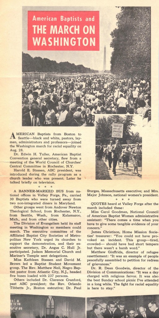 American Baptists and the March on Washington