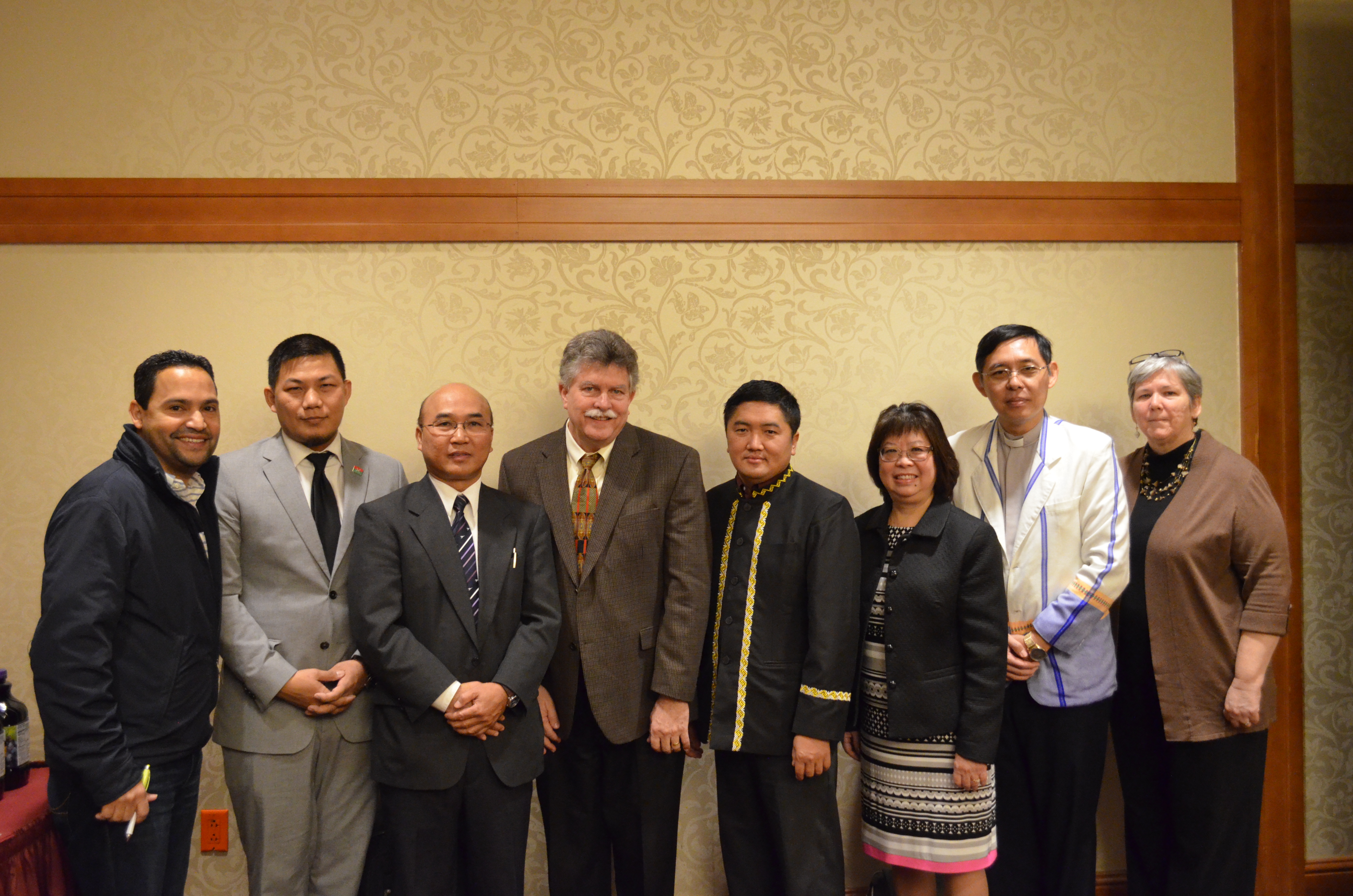 Delegation Members pictured with ABC President Josué Gómez-Menéndez and Acting General Secretary C. Jeff Woods
