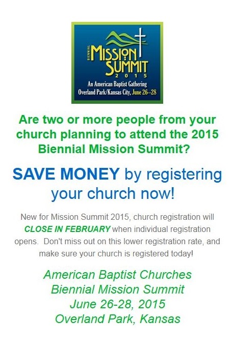 Register your Church for Mission Summit 2015!