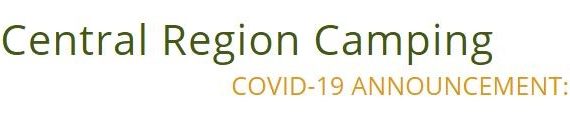 COVID-19 Camping Announcement - ABC of the Central Region